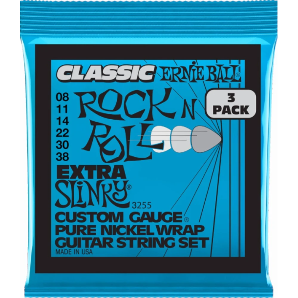 Ernie Ball 3255 Classic Extra Slinky 3-pack